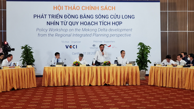 Bộ trưởng Lê Minh Hoan phát biểu tại Hội thảo Chính sách Phát triển ĐBSCL theo quy hoạch tích hợp.