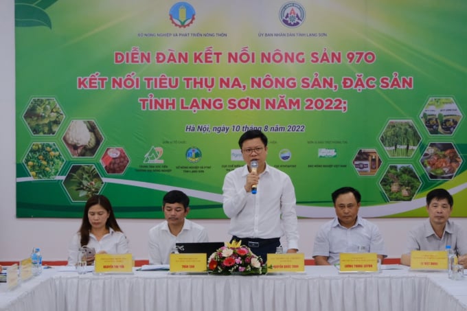 Diễn đàn Kết nối tiêu thụ na, nông sản, đặc đặc sản tỉnh Lạng Sơn năm 2022 thu hút nhiều doanh nghiệp, hiệp hội ngành hàng tham gia. Ảnh: Bá Thắng.