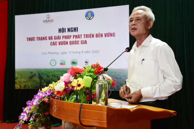 Nguyên Thứ trưởng Hà Công Tuấn đóng góp các ý kiến về bảo tồn và phát triển rừng tại hội nghị. Ảnh: Tùng Đinh.