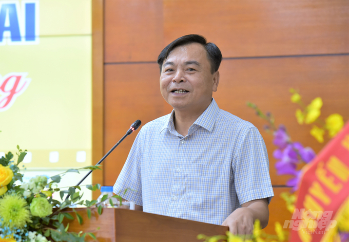 Deputy Minister Nguyen Hoang Hiep said that more than 3 years in charge of the Disaster Management Authority had given him many lessons and experiences in leadership, direction as well as in life. Photo: Pham Hieu.