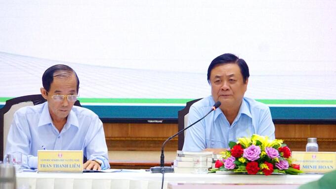 Bộ trưởng Bộ Nông nghiệp và Phát triển nông thôn Lê Minh Hoan phát biểu tại hội thảo. Ảnh: Lê Hoàng Vũ.