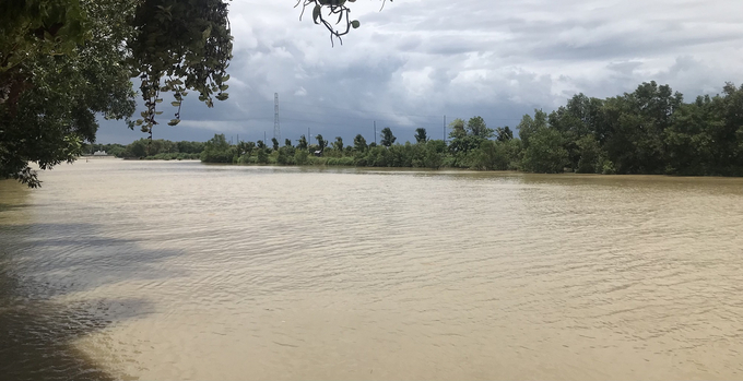 Dòng sông Kôn chảy qua làng An Thái thuộc xã Nhơn Phúc (thị xã An Nhơn, Bình Định). Ảnh: V.Đ.T.