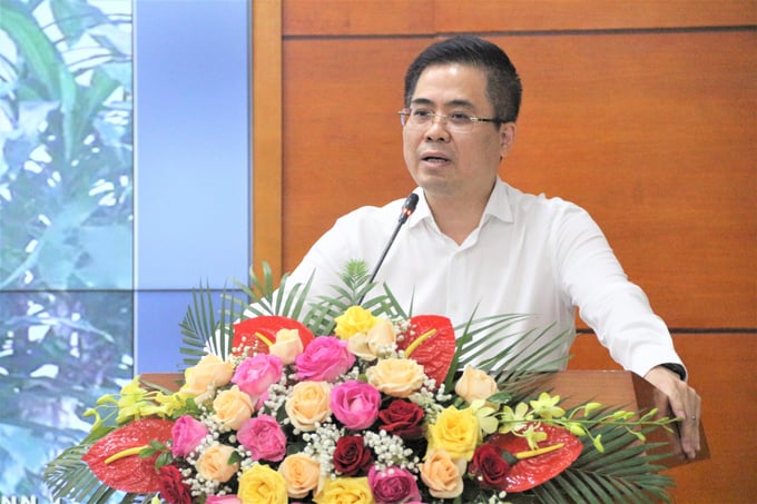 Thứ trưởng Bộ KH-CN Nguyễn Hoàng Giang phát biểu tại Hội nghị.