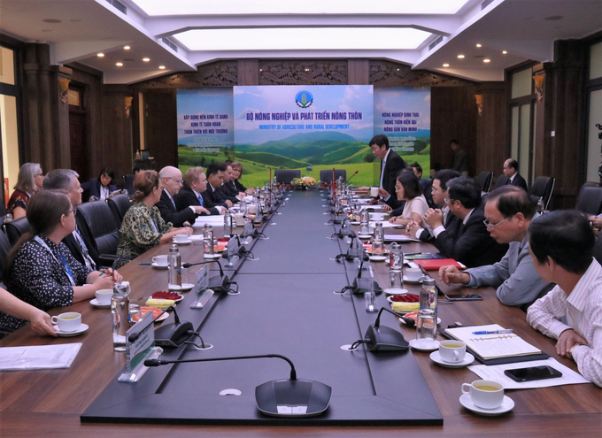 The visit to Vietnam by Minister Antti Kurvinen and the Finnish business delegation is an opportunity for the two sides to promote agricultural cooperation after more than two years since the EVFTA officially took effect. Photo: Hoang Giang.