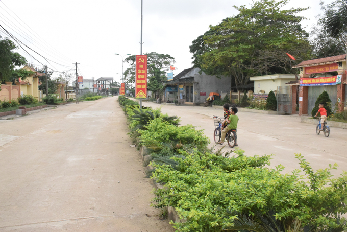 Một làng nông thôn mới Sơn Thành, Yên Thành, Nghệ An (Ảnh Trí Tuệ)