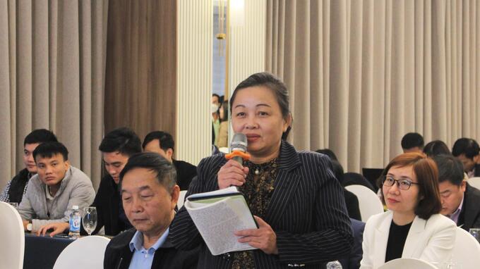Bà Trần Thị Hồng, Tổng Giám đốc Công ty Cổ phần Giống cây trồng quảng Ninh cho rằng, việc trả lại giống cho tác giả là việc nên làm. Ảnh: Trung Quân.