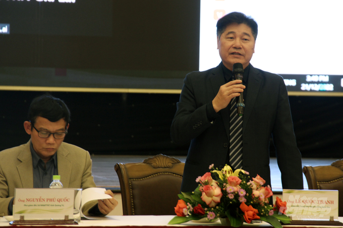 Ông Lê Quốc Thanh, Giám đốc Trung tâm Khuyến nông Quốc gia (áo đen) cho rằng: 