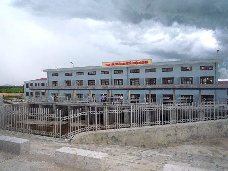 Trạm bơm tiêu úng Cầu Khải- Yên Định, một trong số các công trình do Công ty TNHH MTV thủy lợi Nam Sông Mã Thanh Hóa quản lý và vận hành.