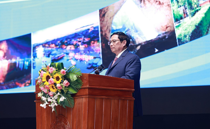 Thủ tướng Phạm Minh Chính phát biểu tại hội nghị. Ảnh: Đ.T.
