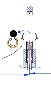 Ở vị trí 4 ( Bước 4) cần đẩy hạt tụt xuống, hột, vỏ,cùi được đẩy ra ngoài. Và bộ dụng cụ trởi về vị trí 1.