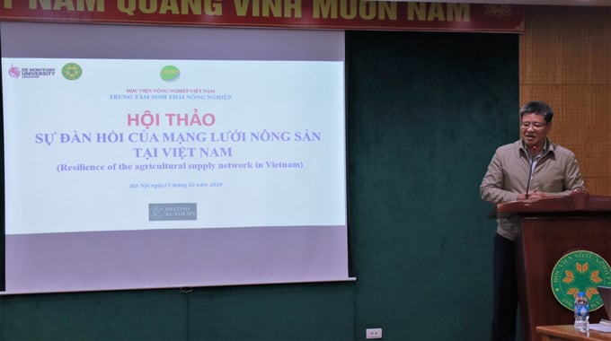Hội thảo “Sự đàn hồi của mạng lưới cung ứng nông sản tại Việt Nam” được tổ chức tại Học viện Nông nghiệp Việt Nam vào ngày 15 tháng 2.