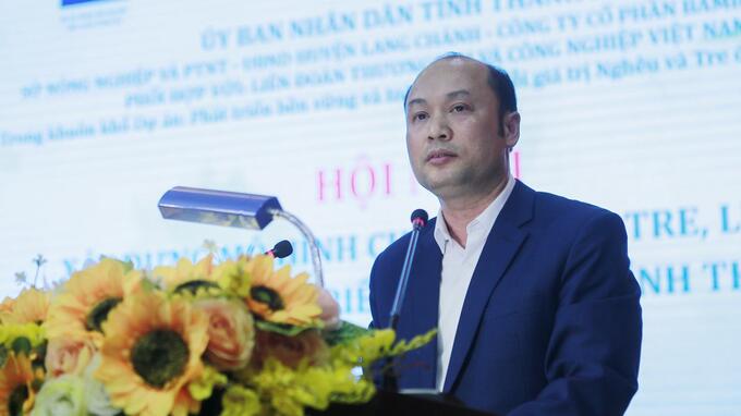 Ông Cao Văn Cường, Giám đốc Sở NN-PTNT tỉnh Thanh Hóa phát biểu tại hội nghị