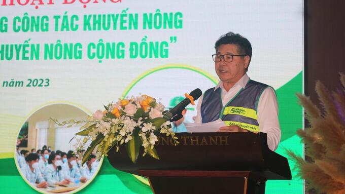 Ông Lê Quốc Thanh, Giám đốc Trung tâm Khuyến nông Quốc gia cho biết, đến nay, nhiều địa phương đã lan tỏa thành lập tổ khuyến nông cộng đồng. Ảnh: KS.