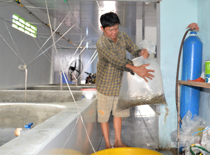An Minh has a large number of brackish shrimp farming households, thus needing a variety of identification codes. But because of the complicated situation of Covid-19 in the past few years, it is very difficult to gather the farming households and give guidance on the issuance of codes. Photo: Trung Chanh.