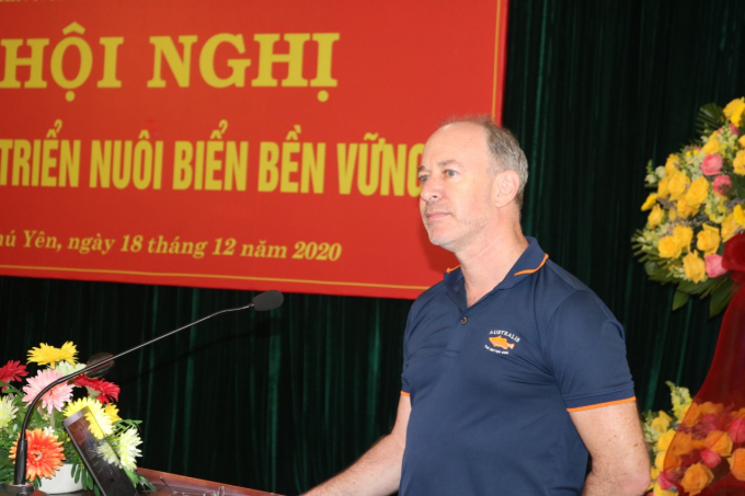 Đại diện Công ty TNHH Thủy sản Australis Việt Nam cho biết, Việt Nam có nhiều yếu tố thuận lợi để phát triển nuôi biển. Ảnh: KS.