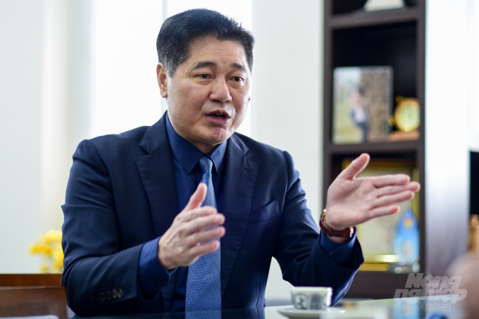 Giám đốc Trung tâm Khuyến nông quốc gia Lê Quốc Thanh chia sẻ về hợp tác công tư - PPP. Ảnh: Tùng Đinh.