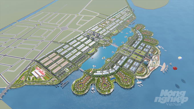 Khu đô thị Phú Cường Phú Quý, là đảo nhân tạo hoàn toàn mới, với quy mô 99,9 ha, tổng giá trị đầu tư lên đến 9 ngàn tỷ đồng. Ảnh: Trung Chánh.
