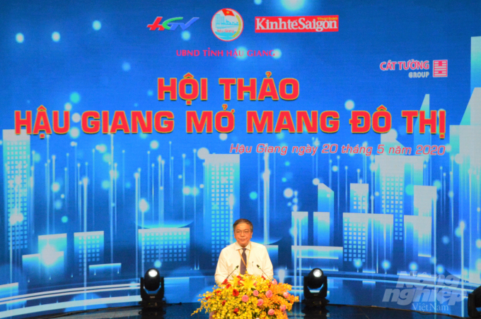 Ông Nguyễn Văn Tuấn, Phó Chủ tịch UBND tỉnh Hậu Giang cho biết, đô thị của tỉnh đang phát triển mạnh cả về số lượng và chất lượng. Ảnh: Trung Chánh.