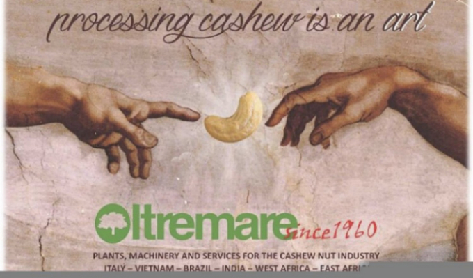 Được thành lập ở Bologna (Ý) vào năm 1960 bởi sáng lập viên Francesco Massari, Công ty Oltremare đã tập trung chính vào chế biến hạt điều và chế tạo thiết bị chế biến điều và một số nông sản thực phẩm khác. Câu khẩu hiệu (slogan) của Oltremare là 'Chế biến điều là một bộ môn nghệ thuật!': Ảnh: Oltremare.