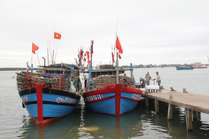 Thời tiết thuận lợi là lúc ngư dân Quảng Nam hối hả vươn khơi với mong muốn mưa thuận gió hòa, đánh bắt bội thu. Ảnh: L.K.
