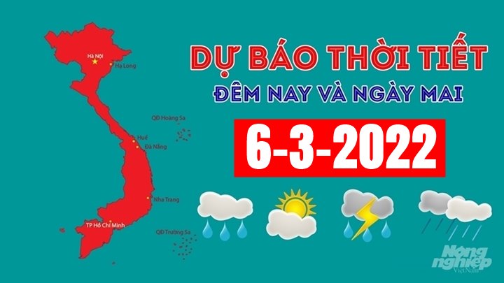 Cập nhật tin tức thời tiết đêm nay 5/3 và ngày mai 6/3/2022