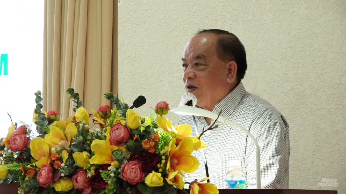 Mr. Nguyen Hong Lam, Chairman of Que Lam Group spoke at the Signing Ceremony. Photo: Minh Sang.