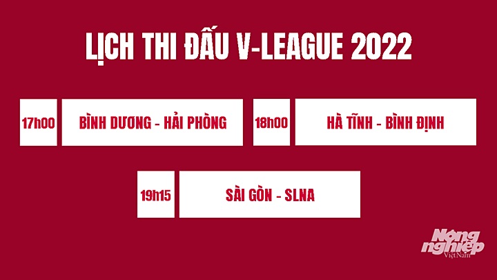 Chi tiết Lịch thi đấu bóng đá V-League 2022 mới nhất hôm nay 13/3/2022