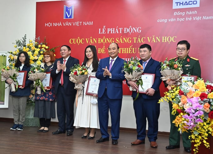 Lễ trao tặng giải thưởng Tác Giả Trẻ của Hội Nhà văn Việt Nam diễn ra ngày 9/1/2022.