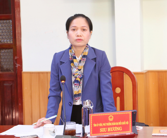 Đại biểu Siu Hương - Phó Trưởng đoàn chuyên trách Đoàn đại biểu Quốc hội tỉnh Gia Lai. Ảnh: Quang Tuấn.