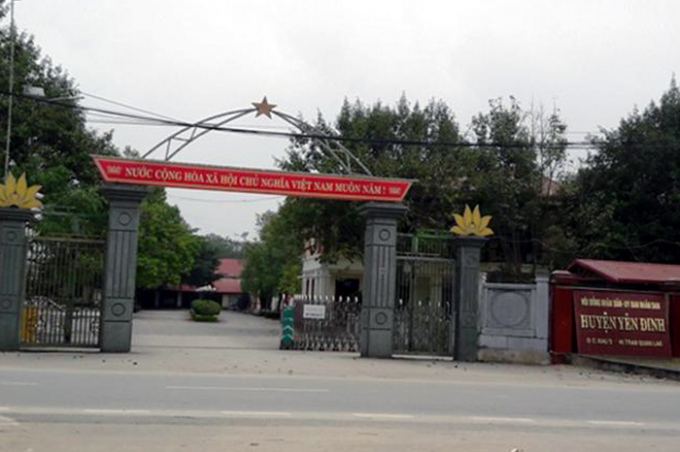 Trụ sở UBND huyện Yên Định, nơi ông Phúc từng công tác. Ảnh: Internet.