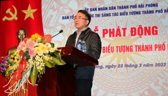 Ông Lê Khắc Nam - Phó Chủ tịch UBND TP Hải Phòng phát động cuộc thi.