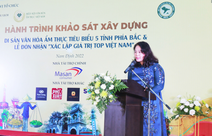 Bà Lê Thị Nga - Phó Tổng Giám đốc Công ty Masan Consumer phát biểu tại sự kiện.