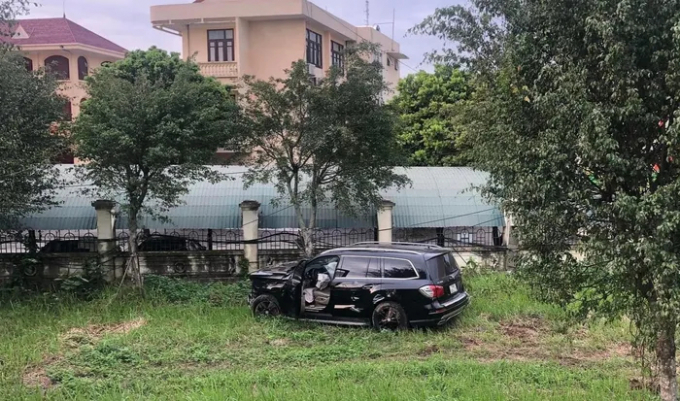 Chiếc xe gây tai nạn liên hoàn tại TP Móng Cái (Quảng Ninh).