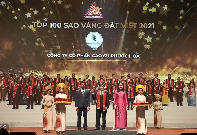 Công ty Cổ phần Cao su Phước Hòa đứng thứ 12 trong Top 100 'Sao Vàng đất Việt' năm 2021. Ảnh: VRG.