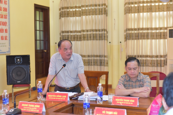 Ông Nguyễn Hồng Lam: Hiệu quả kinh tế, sức khỏe người nông dân là vấn đề cốt lõi. Ảnh: Anh Chiến.