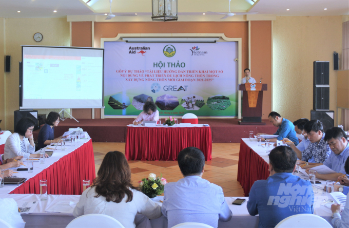 Seminar for opinions on the Draft 'Document instructing the implementation of certain contents on rural tourism development in the construction of new countryside during 2021-2025'. Photo: Pham Hieu. 