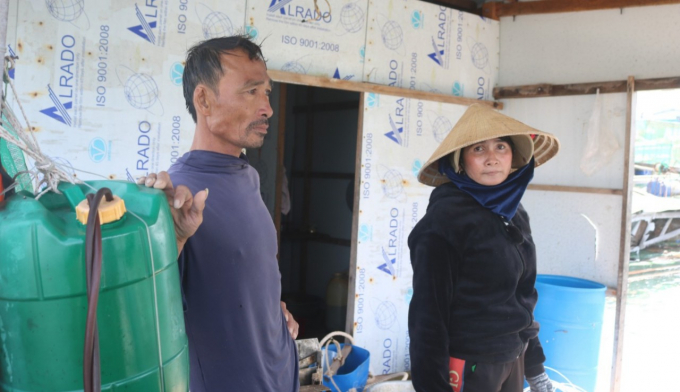 Aquaculture farmers in Binh Hung hamlet, Khanh Hoa devastated when their lives are severely damaged by hurricane. Photo: KS.