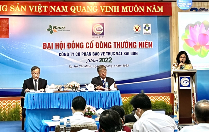 Đại hội đồng Cổ đông thường niên năm 2022 của Công ty CP Bảo vệ thực vật Sài Gòn. Ảnh: Đức Trung.