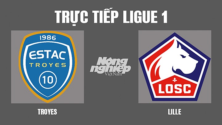 Trực tiếp bóng đá Ligue 1 giữa Troyes vs Lille hôm nay 1/5/2022