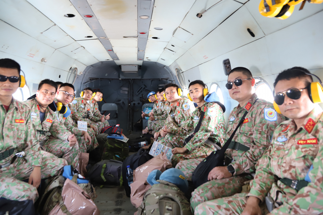 Đoàn tiền trạm Đội công binh số 1 Việt Nam lên đường đến Phái bộ UNISFA ở Abyei.