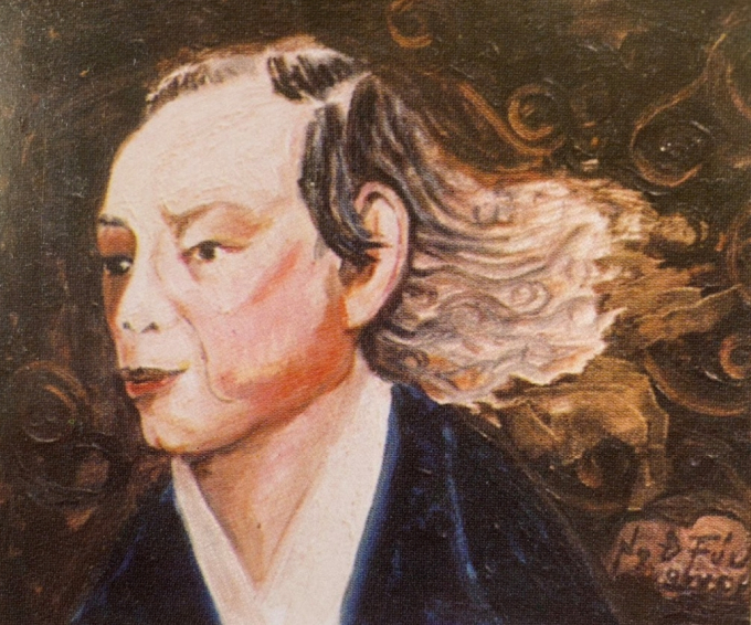 Nhà thơ Vân Long (1934-2022) qua nét vẽ của họa sĩ Nguyễn Đình Phúc.