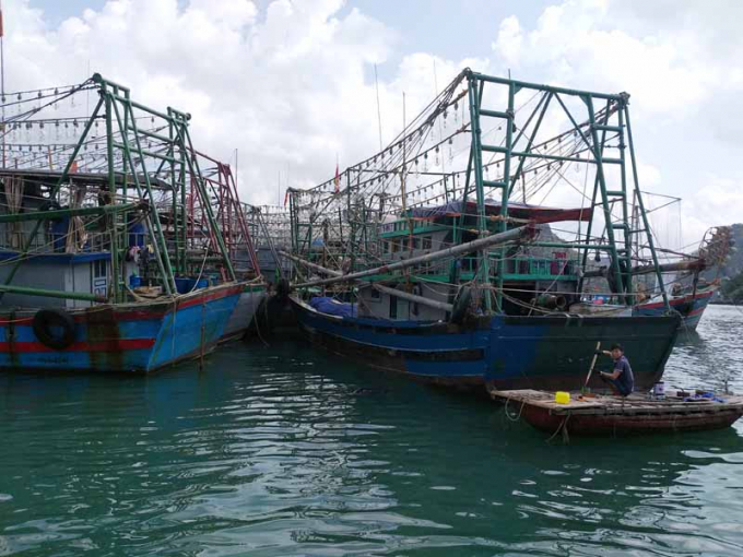 Phương tiện đánh bắt thuỷ sản ngày càng được ngư dân huyện Vân Đồn đầu tư hiện đại. Ảnh: Quang Minh