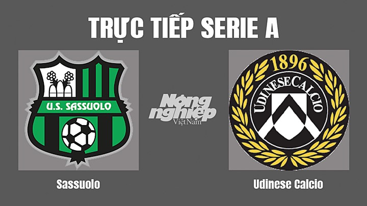 Trực tiếp bóng đá Serie A mùa giải 2021/2022 giữa Sassuolo vs Udinese hôm nay 7/5