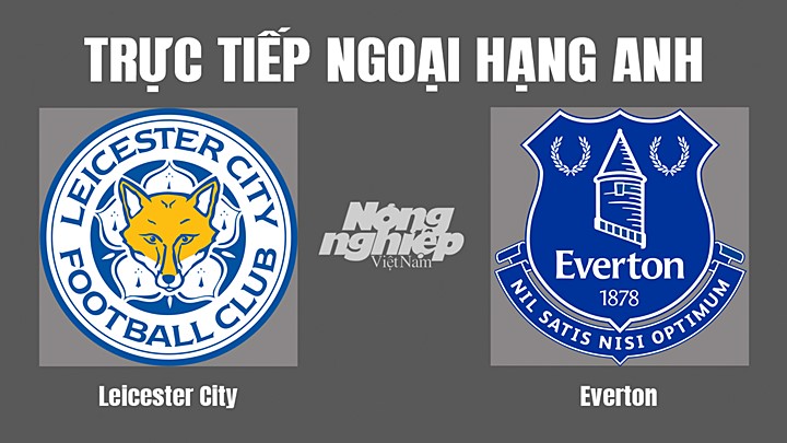 Trực tiếp bóng đá Ngoại hạng Anh giữa Leicester City vs Everton hôm nay 8/5/2022