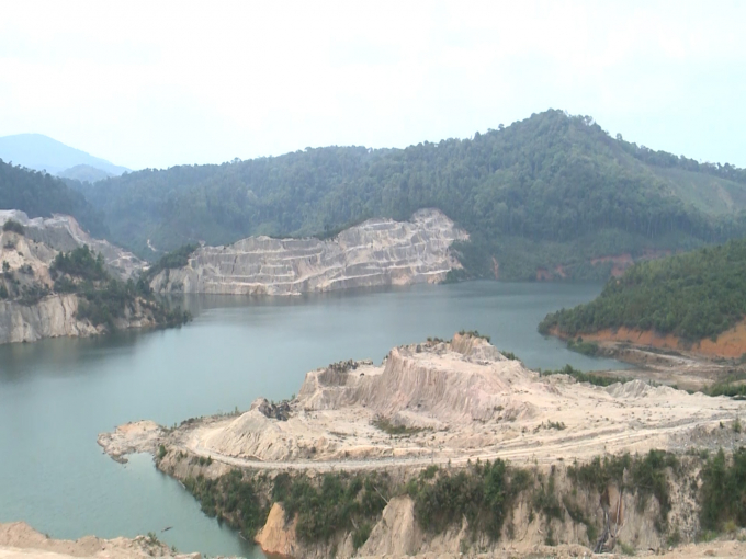 Khu vực hồ chứa Thủy điện Thượng Kon Tum.