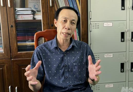 Ông Tô Minh Đương, Chủ tịch UBND huyện Đông Hải. Ảnh: Trọng Linh. 