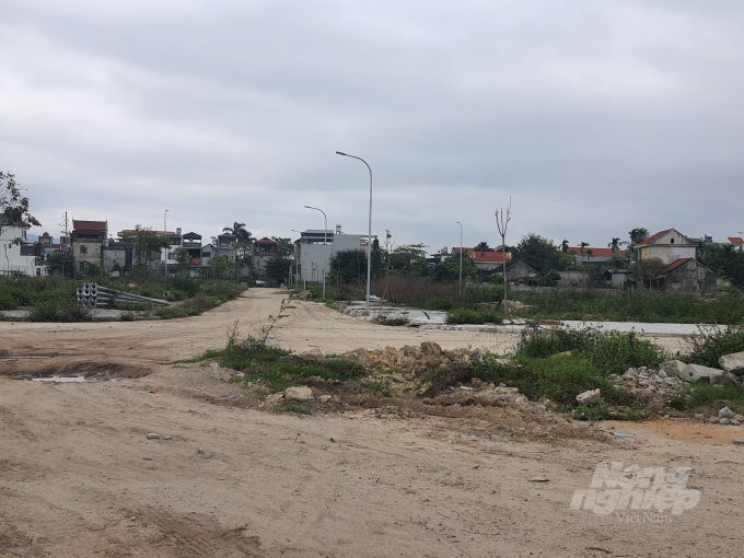 Hiện trạng một phần Dự án Khu đô thị mới Trung tâm phường Yên Thanh, ảnh chụp tháng 3/2022