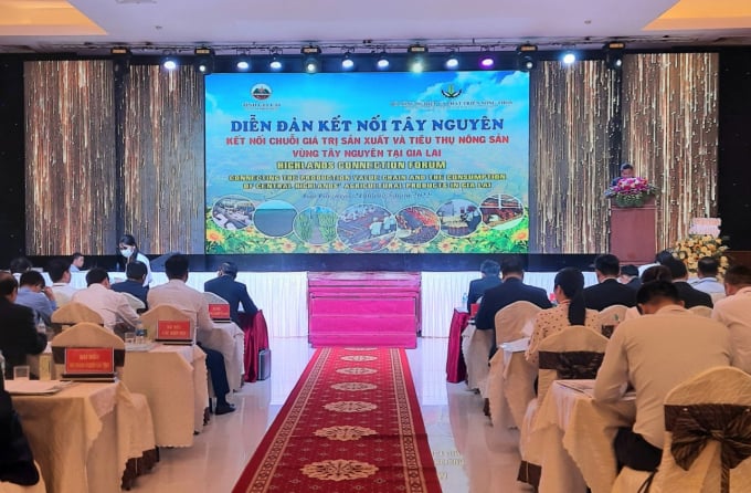 The forum attracted the participation of many businesses to connect and consume agricultural products in the Central Highlands. Photo: Tuan Anh.