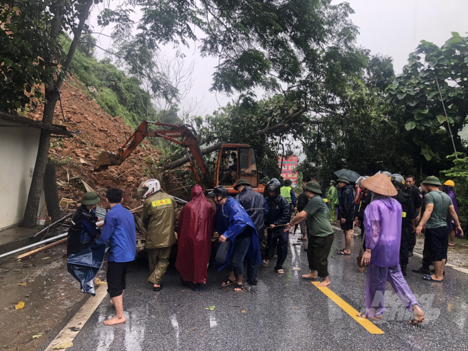 Đến nay, tỉnh Tuyên Quang đã ghi nhận 2 trường hợp tử vong do mưa lớn gây sạt lở đất. Ảnh: Chí Thanh.