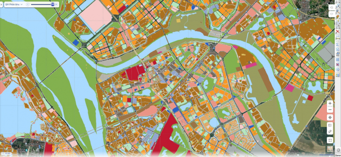 Hình ảnh quy hoạch phân khu sông Đuống hiển thị trên ứng dụng Meey Map